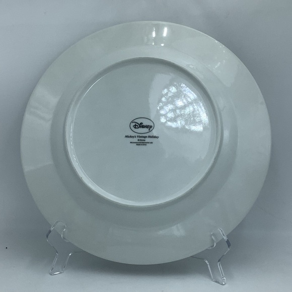 Disney Mickey’s Vintage Holiday Ceramic Dinner Plate Featuring Goofy (3 of 4) - Picture 3 of 4
